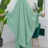 Muslim Dresses For Women ,Abayas Prayer Islamic Clothes Long dress Hijab Bonnet 2Pieces Sleeve Hijab Sheet 822 - mint