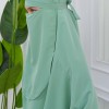 Muslim Dresses For Women ,Abayas Prayer Islamic Clothes Long dress Hijab Bonnet 2Pieces Sleeve Hijab Sheet 822 - mint