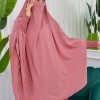 Muslim Dresses For Women ,Abayas Prayer Islamic Clothes Long dress Hijab Bonnet 2Pieces Sleeve Hijab Sheet 822 - light pink