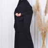ISLAMIC WEARING Hijab 2Pieces Madine LIGRA Sleeve 822 - black