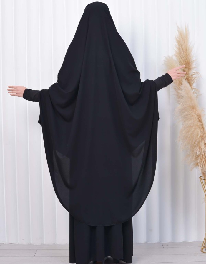 ISLAMIC WEARING Hijab 2Pieces Madine LIGRA Sleeve 822 - black