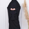 ISLAMIC WEARING Hijab 2Pieces Madine LIGRA Sleeve 822 - black