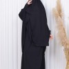 ISLAMIC WEARING Hijab 2Pieces Madine LIGRA Sleeve 822 - black