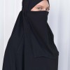 ISLAMIC WEARING Hijab 2Pieces Madine LIGRA Sleeve 822 - black