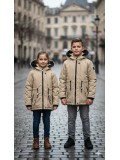 Kinder-Leinenjacke 5141  - Beige