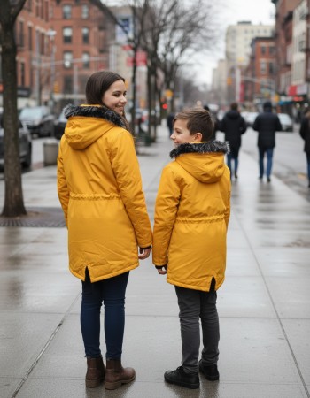 Kinder-Leinenjacke 5141  - Gelb