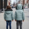 Dacron Puffer Jacket for Kids Fur Lined 5146 - mint