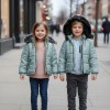 Dacron Puffer Jacket for Kids Fur Lined 5146 - mint
