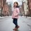 Dacron Puffer Jacket for Kids Fur Lined 5146 - pink
