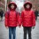Dacron Puffer Jacket for Kids Fur Lined 5146 - red