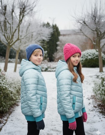 Kids' Full Fleece-Lined Puffer Jacket 5149 - mint