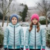Gefütterte Pufferjacke mit durchgehendem Fleece-Futter für Kinder 5149 - Mint
