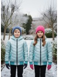 Gefütterte Pufferjacke mit durchgehendem Fleece-Futter für Kinder 5149 - Mint