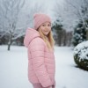 Gefütterte Pufferjacke mit durchgehendem Fleece-Futter für Kinder 5149 - Rosa