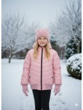 Gefütterte Pufferjacke mit durchgehendem Fleece-Futter für Kinder 5149 - Rosa