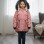 Mit Pelz gefütterte Kinder-Leinenjacke 5136 - Rosa