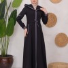 Modest linen  trench coat 1221 Koyu Antrasit