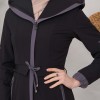 Modest linen  trench coat 1221 Koyu Antrasit