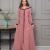 Modest linen  trench coat 1221 - pink