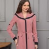 Modest linen  trench coat 1221 - pink
