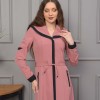 Modest linen  trench coat 1221 - pink