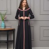 Modest linen  trench coat 1221 - powder pink/ dusty pink