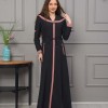 Modest linen  trench coat 1221 - powder pink/ dusty pink