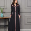 Modest linen  trench coat 1221 - powder pink/ dusty pink
