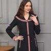 Modest linen  trench coat 1221 - powder pink/ dusty pink