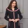 Modest linen  trench coat 1221 - powder pink/ dusty pink