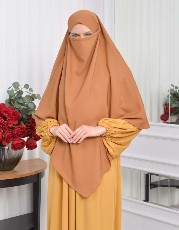 Casual Hijab Dress Suit 2 Pieces 828 Hardal
