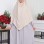 Scharia-Kleid Set mit doppellagigem Khimar 828 - Grau