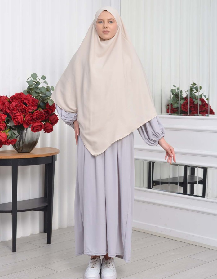 Casual Hijab Dress Suit 2 Pieces 828 - gray
