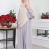 Casual Hijab Dress Suit 2 Pieces 828 - gray