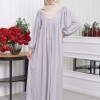 Casual Hijab Dress Suit 2 Pieces 828 - gray