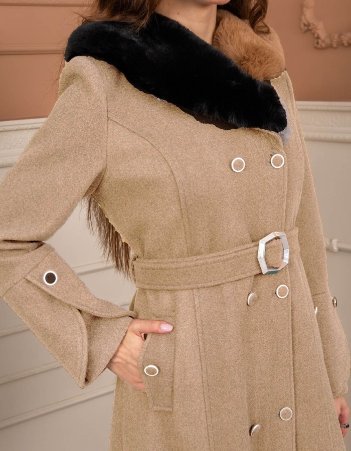 Women’s Winter Wool Coat 1370  - Beige