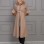 Luxury Woolen Trench Coat with Rabbit Fur Lining 1355 - beige