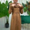 Womens Suede Fur Coat 1362 - Tabak