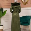 Shaomah Winter Coat with Fur Hood - Code 1361 - khaki