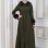 FURRY HOODED ZIPPERED OVERSIZED SUEDE TOPCOAT 1353 - khaki