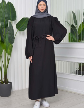 Modest Sharia Dress 827 - black