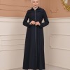 Belted Zippered Clarita Hooded Topcoat 1224 - deep blue