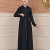 Belted Zippered Clarita Hooded Topcoat 1224 - deep blue