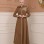 Regenmanto aus Fallschirmstoff mit Satinfutter und abnehmbarer Kapuze 1227 - Cognac