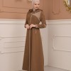 Belted Zippered Parachute Hooded Topcoat 1227 - tan