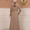 Belted Zippered Parachute Hooded Topcoat 1227 - light brown