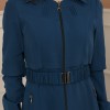 Belted Zippered Prada Hooded Abaya Dress 1228 - turquoise