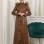 Treated Leather Manto with Suede Details and Removable Hood 1338 - tan