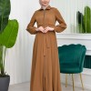 Prada Coat with Removable Hood and Pleated Details 1206 - tan