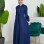 Gabardine-Mantel mit Kapuze und Plissee-Details 1206 - Dunkelblau